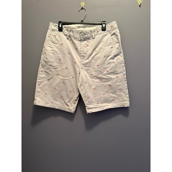 Old Navy Other - Old Navy Chino Shorts Men's 34 Light Gray American Flag Print Slim Fit